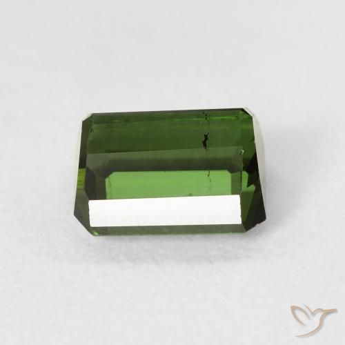 Tourmaline Gemstone in 7.3 x 5.9 mm Size for Sale, Tourmaline Stone in Forest Green Color