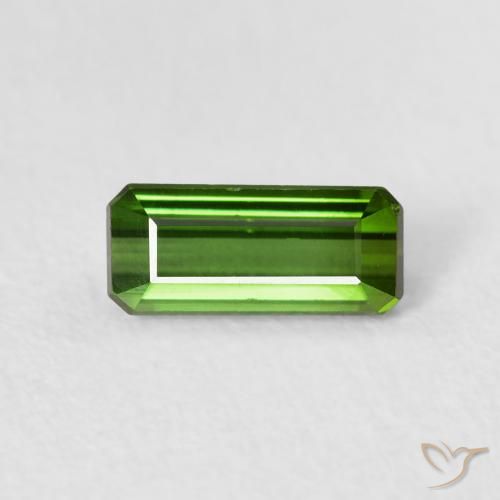 0.84ct Natural Forest Green Tourmaline, Emerald Cut, VS
