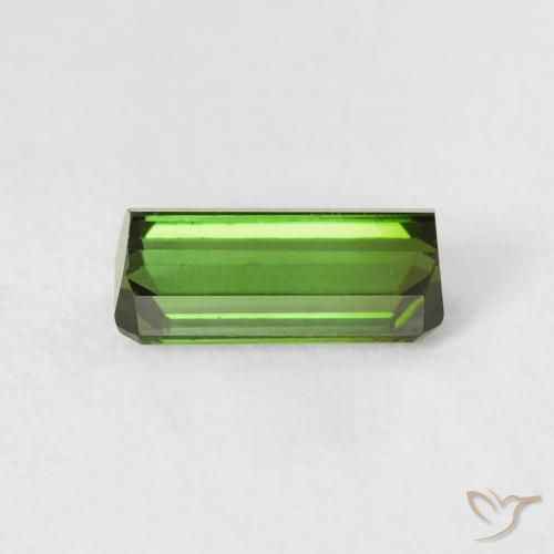 Tourmaline Gemstone in 7.7 x 3.4 mm Size for Sale, Tourmaline Stone in Forest Green Color