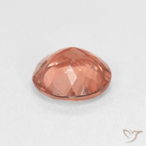 Tourmaline Gemstone in 7 mm (calibrated) Size for Sale, Tourmaline Stone in Grapefruit Orange Color
