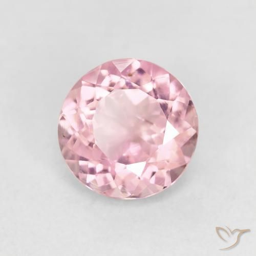 1.24 ct Pink Tourmaline Stone, Natural Tourmaline in Round Facet Shape for Sale