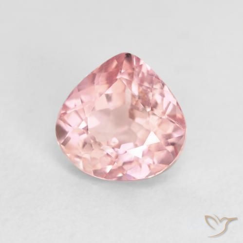 1.52 ct Pink Tourmaline Stone, Natural Tourmaline in Pear Facet Shape for Sale