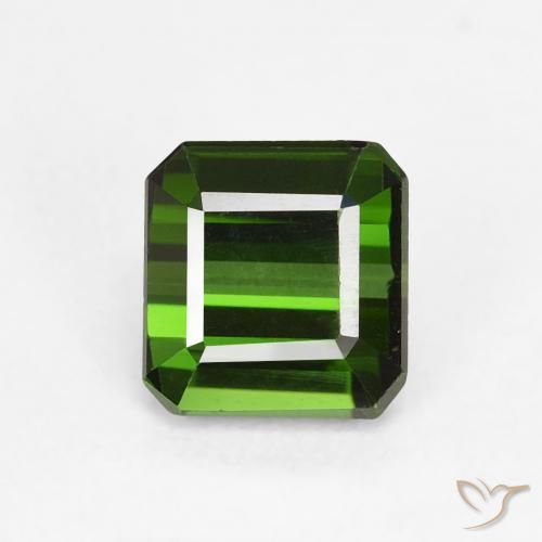 0.90ct Natural Forest Green Tourmaline, Emerald Cut, VVS