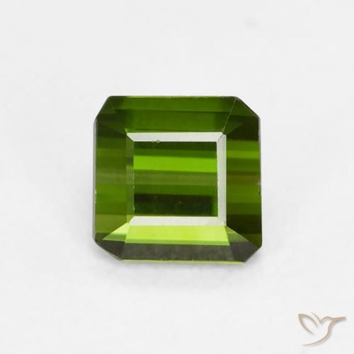 0.68ct Natural Forest Green Tourmaline, Emerald Cut, VVS