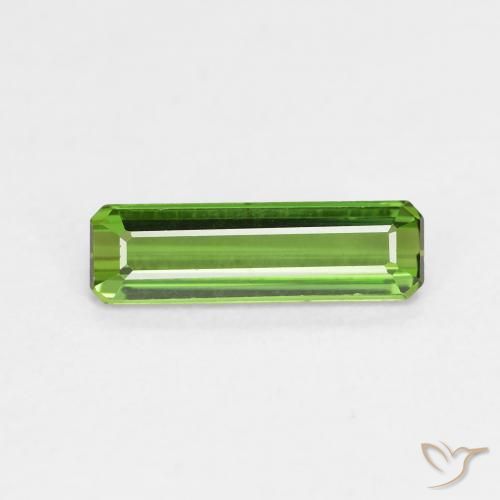 0.80ct Natural Deep Green Tourmaline, Emerald Cut, VVS