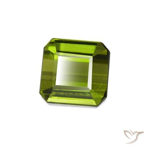 0.69 ct Green Tourmaline Stone, Natural Tourmaline in Octagon Step Cut Shape for Sale