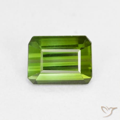 0.73ct Natural Forest Green Tourmaline, Emerald Cut, VVS