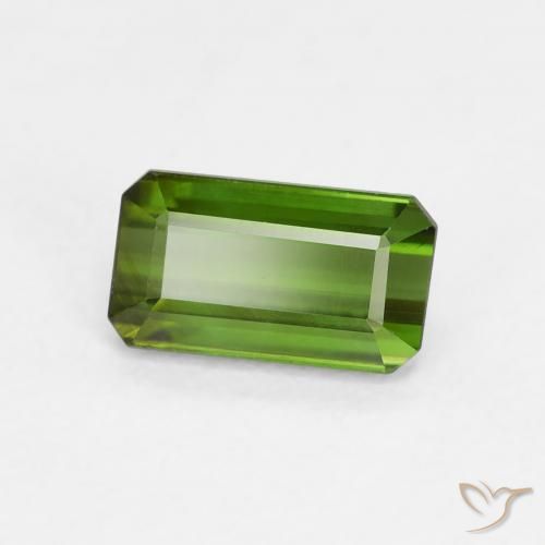 0.90 ct Green Tourmaline Stone, Natural Tourmaline in Octagon Step Cut Shape for Sale