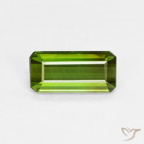 0.73ct Natural Dark Green Tourmaline, Emerald Cut, VVS