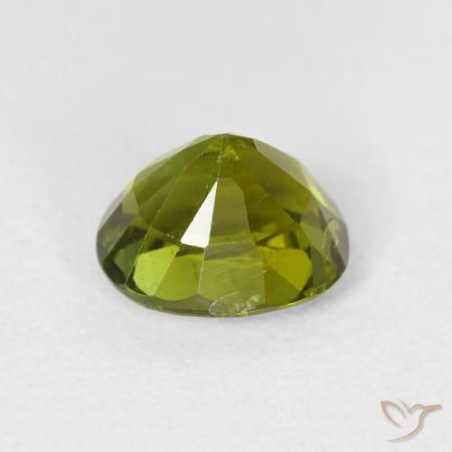 Tourmaline Gemstone in 7.9 x 6.3 mm Size for Sale, Tourmaline Stone in Warm Earthy Green Color