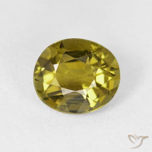 1.75ct Natural Yellowish Green Tourmaline, Oval, VS