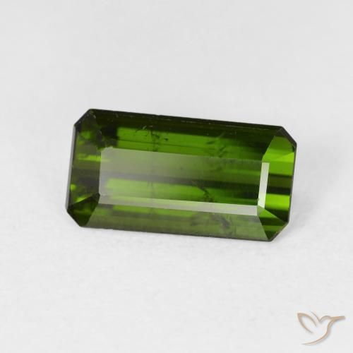 2.69 ct Green Tourmaline Stone, Natural Tourmaline in Octagon Step Cut Shape for Sale