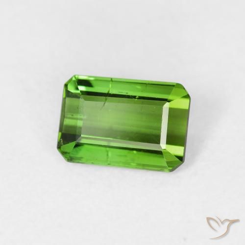 0.75 ct Green Tourmaline Stone, Natural Tourmaline in Octagon Step Cut Shape for Sale