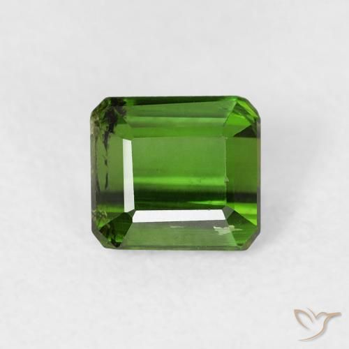 0.79ct Natural Forest Green Tourmaline, Emerald Cut, VS