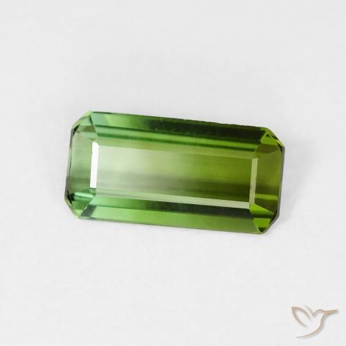 0.99 ct Green Tourmaline Stone, Natural Tourmaline in Octagon Step Cut Shape for Sale
