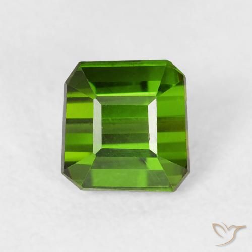 0.79ct Natural Deep Green Tourmaline, Emerald Cut, VVS-VS