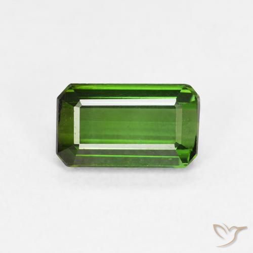 1.06ct Natural Dark Green Tourmaline, Emerald Cut, VVS-VS