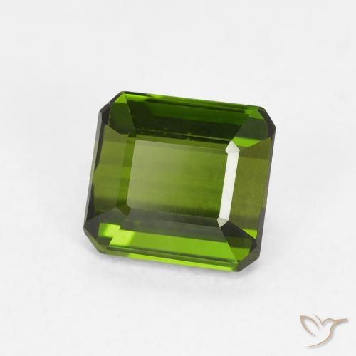 1.01 ct Green Tourmaline Stone, Natural Tourmaline in Octagon Step Cut Shape for Sale