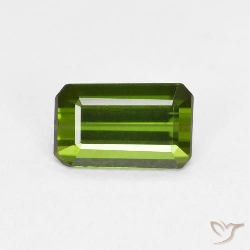 0.74ct Natural Forest Green Tourmaline, Emerald Cut, VVS
