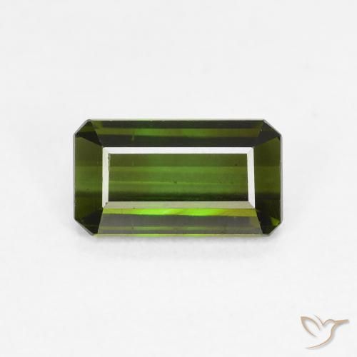 0.92ct Natural Forest Green Tourmaline, Emerald Cut, VVS