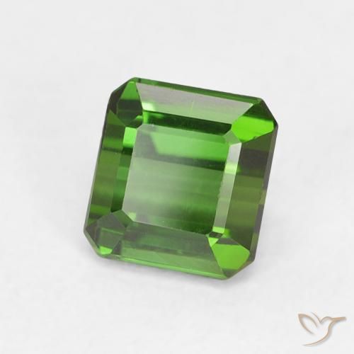 0.78 ct Green Tourmaline Stone, Natural Tourmaline in Octagon Step Cut Shape for Sale
