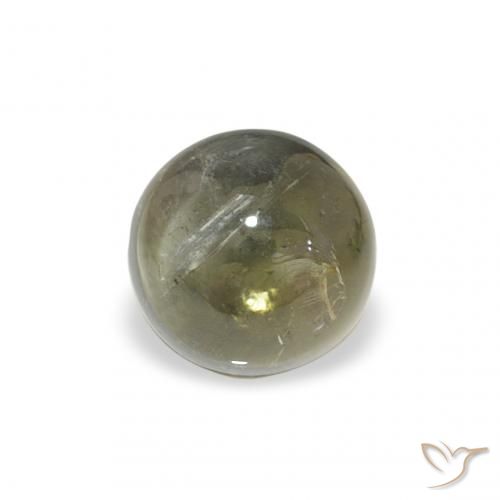 1.11ct Natural Yellowish Green Tourmaline, Round, Transparent