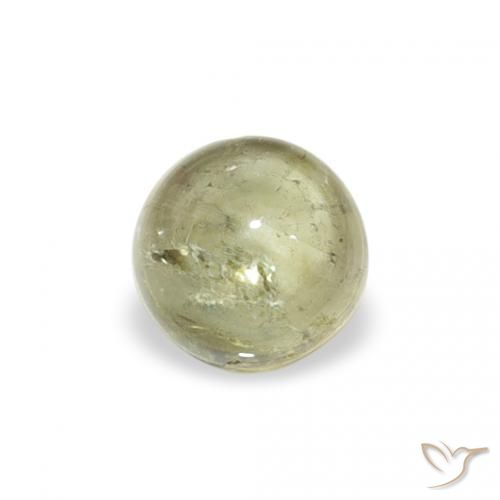 0.65ct Natural Yellowish Green Tourmaline, Round, Transparent