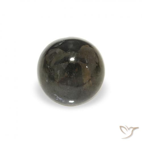 0.64ct Natural Dark Green Tourmaline, Round, Transparent