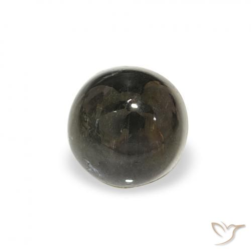0.64 ct Green Tourmaline Stone, Natural Tourmaline in Round Cabochon Shape for Sale
