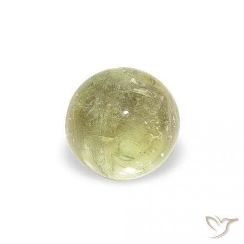 0.63ct Natural Pale Lime Green Tourmaline, Round, Transparent