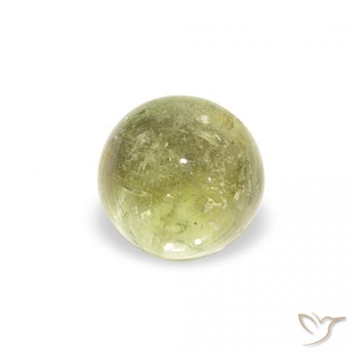 0.63 ct Green Tourmaline Stone, Natural Tourmaline in Round Cabochon Shape for Sale