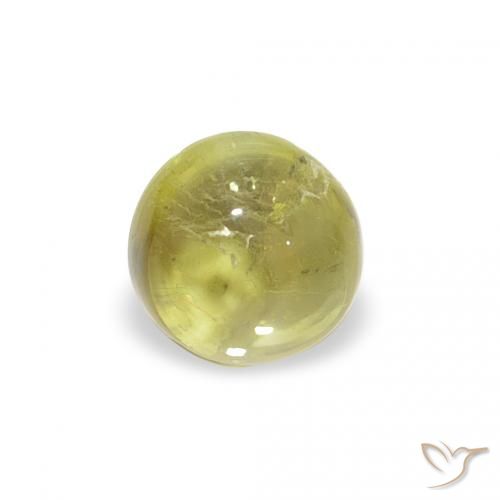 0.56ct Natural Warm Green Tourmaline, Round, Transparent