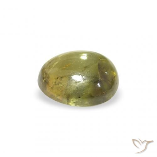 Tourmaline Gemstone in 6.3 x 5.1 mm Size for Sale, Tourmaline Stone in Warm Green Color
