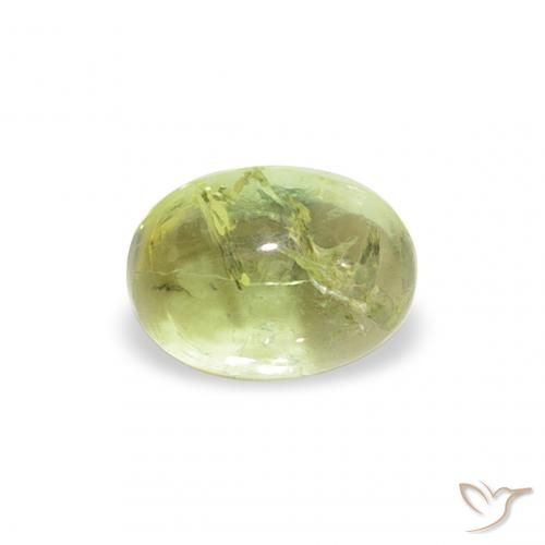 0.77ct Natural Warm Green Tourmaline, Oval, Transparent, Photo A