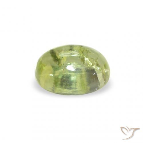 Tourmaline Gemstone in 6.4 x 4.9 mm Size for Sale, Tourmaline Stone in Warm Green Color