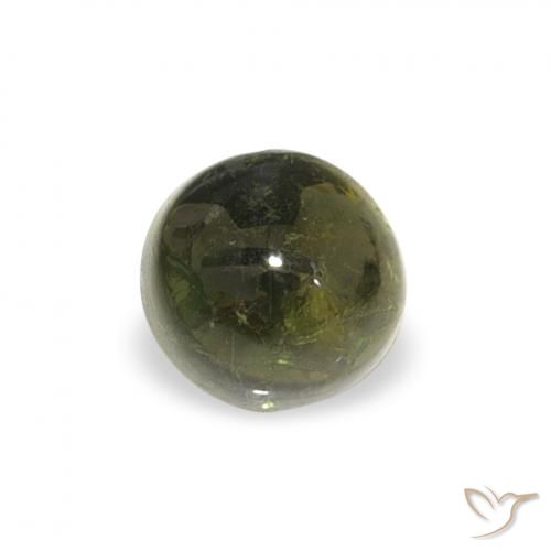 0.54ct Natural Dark Green Tourmaline, Round, Transparent
