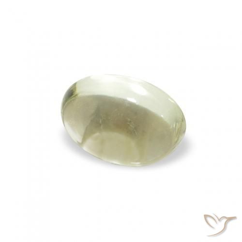 0.86 ct Green Tourmaline Stone, Natural Tourmaline in Oval Cabochon Shape for Sale
