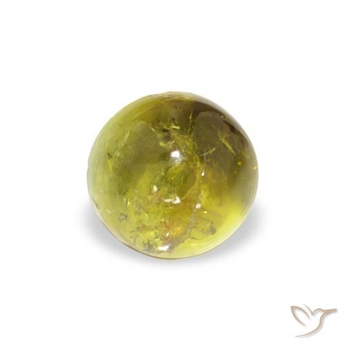 1.12ct Natural Warm Green Tourmaline, Round, Transparent