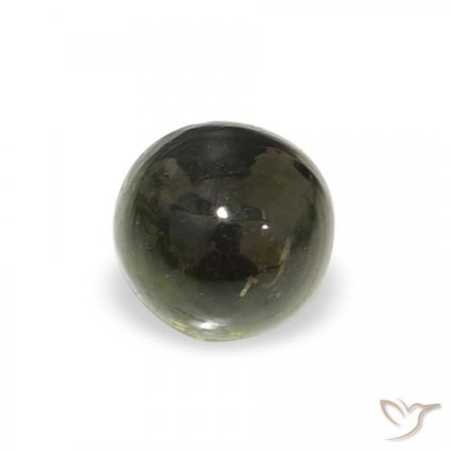 0.62ct Natural Deep Green Tourmaline, Round, Transparent