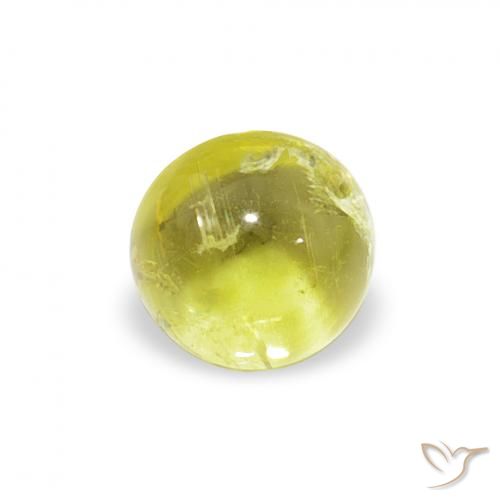 0.57ct Natural Medium Yellow Tourmaline, Round, Transparent