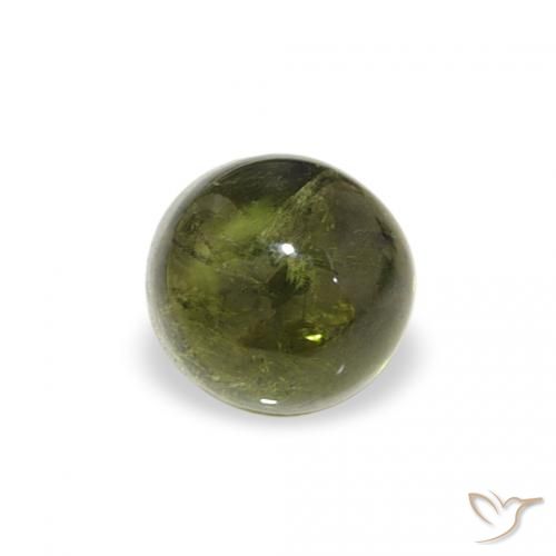 0.75ct Natural Warm Green Tourmaline, Round, Transparent