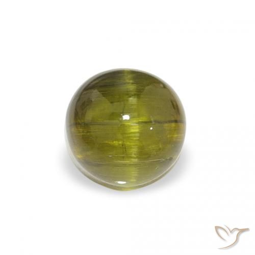 0.84ct Natural Yellowish Green Tourmaline, Round, Transparent