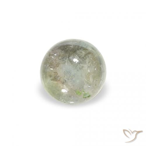 0.60 ct Green Tourmaline Stone, Natural Tourmaline in Round Cabochon Shape for Sale