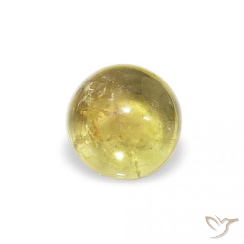 0.63ct Natural Medium Light-Yellow Tourmaline, Round, Transparent