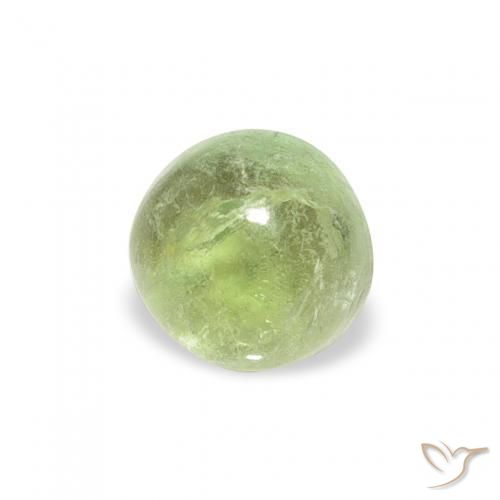 0.72 ct Green Tourmaline Stone, Natural Tourmaline in Round Cabochon Shape for Sale
