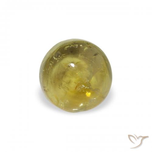 0.67ct Natural Earthy Green Tourmaline, Round, Transparent