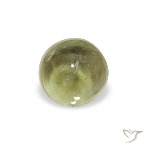 0.71ct Natural Yellowish Green Tourmaline, Round, Transparent