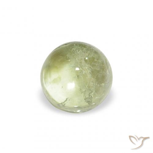 0.62ct Natural Yellow Green Tourmaline, Round, Transparent