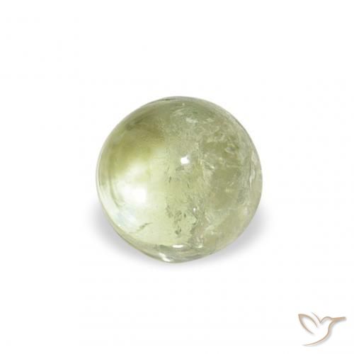 0.62 ct Green Tourmaline Stone, Natural Tourmaline in Round Cabochon Shape for Sale