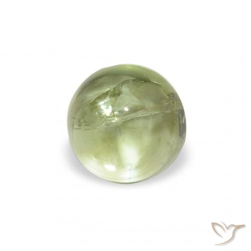 0.64ct Natural Yellow Green Tourmaline, Round, Transparent